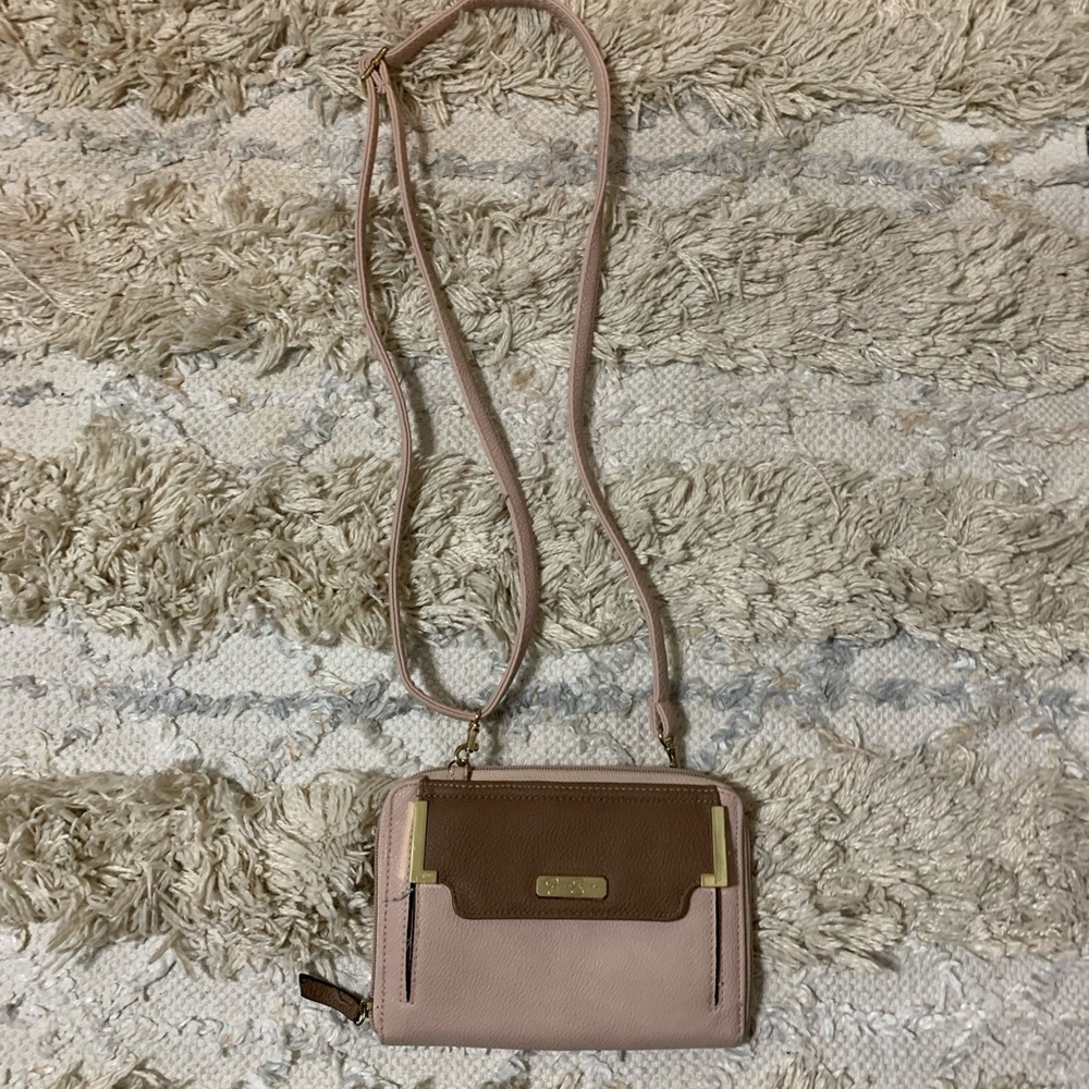 Jessica Simpson pink crossbody wallet purse